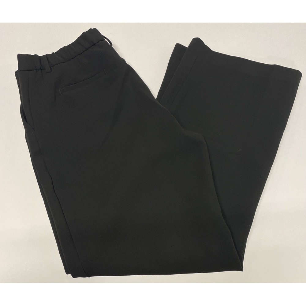 Dkny Women's High Rise Wide Leg Pants, Black, Size: 12, NWOT
